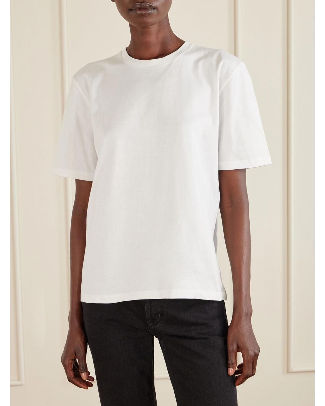Saint Laurent White Cotton-Jersey T-Shirt