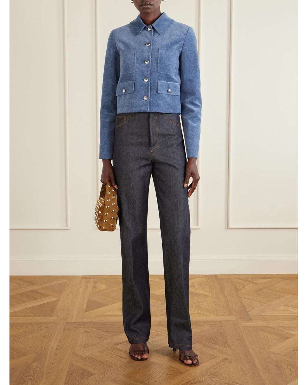 Altuzarra Blue Astley Cotton Jacket