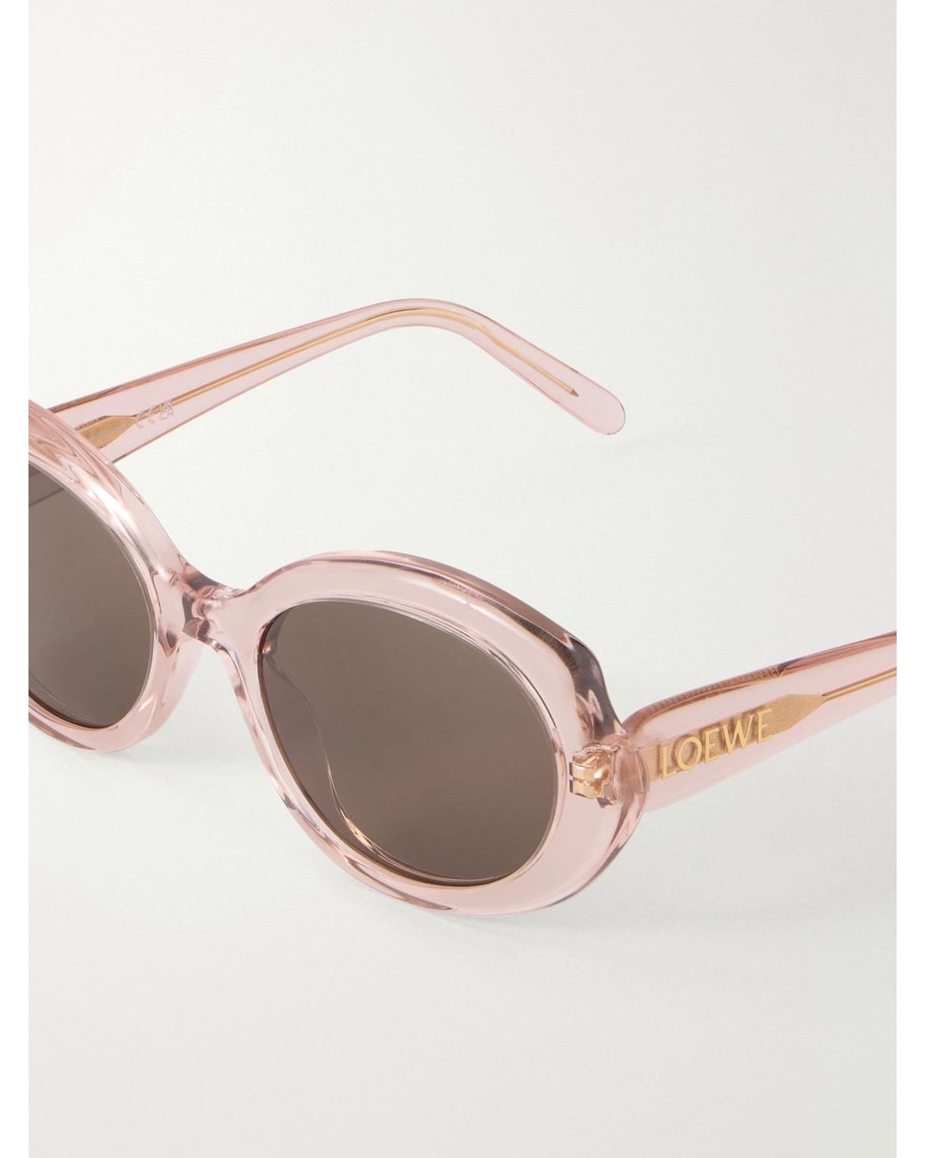 Loewe Natural Oval Slim Oval-Frame Acetate Sunglasses
