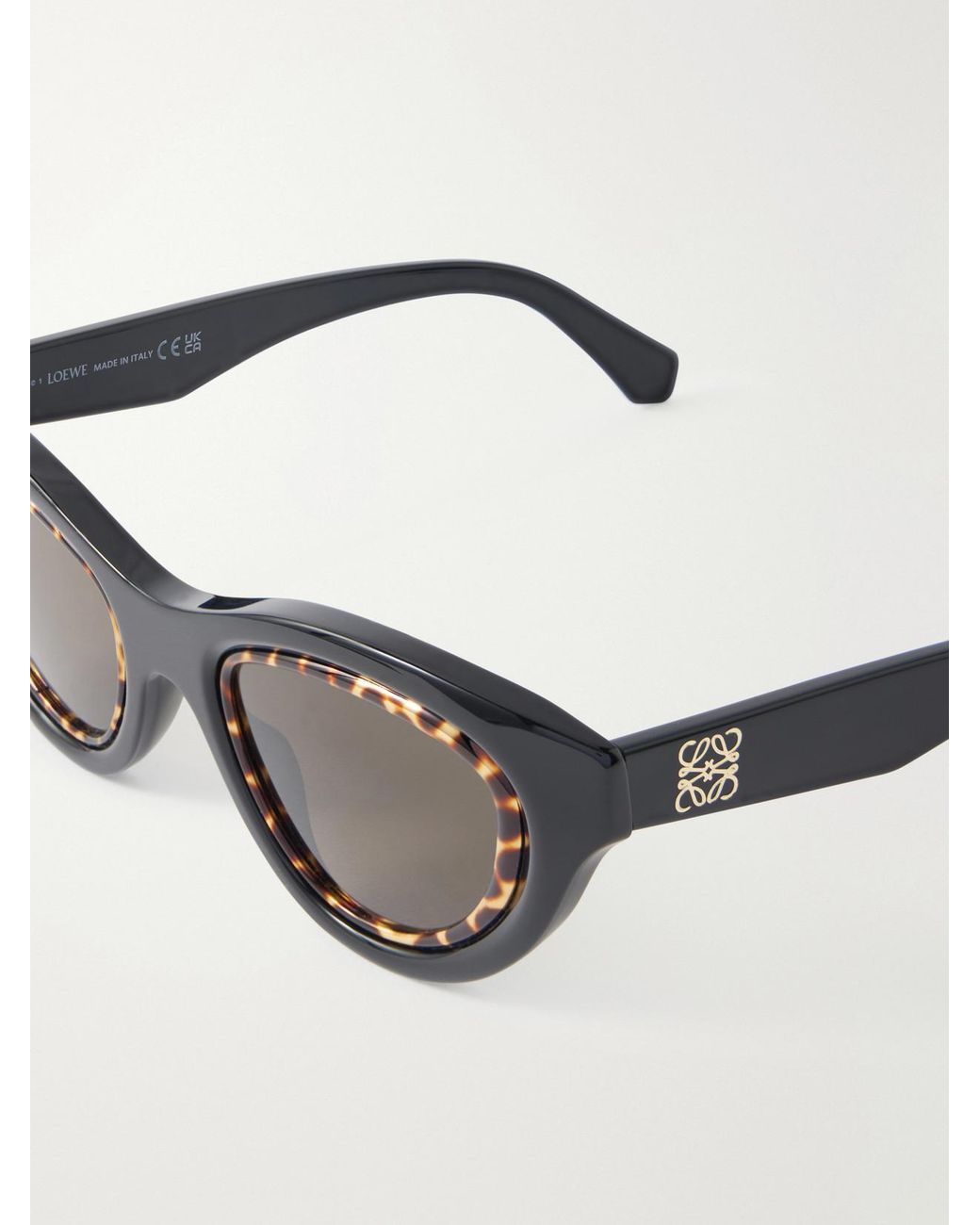 Loewe Black Anagram Cat-Eye Acetate Sunglasses
