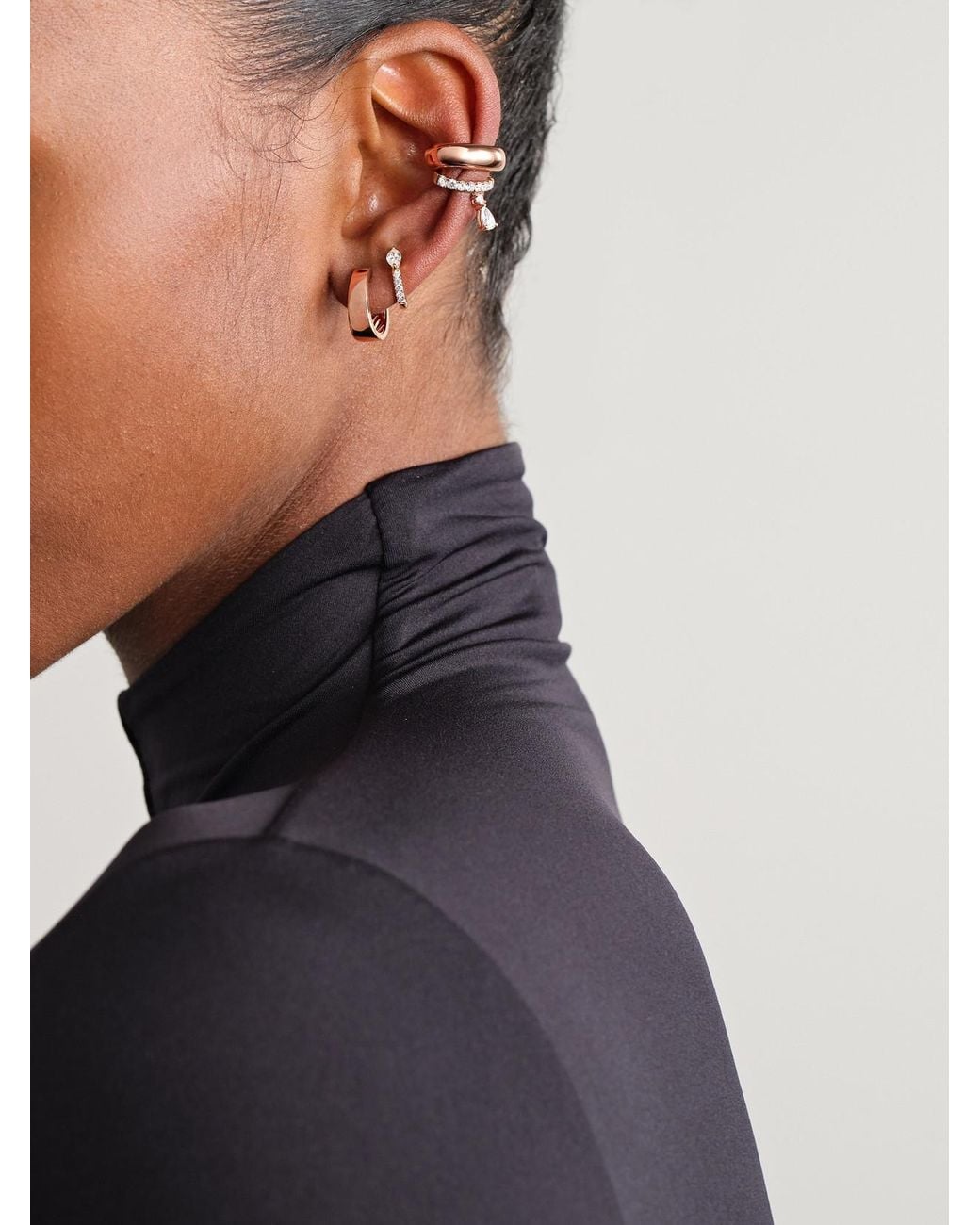 Anita Ko Natural Cosmo 18-Karat Rose Ear Cuff