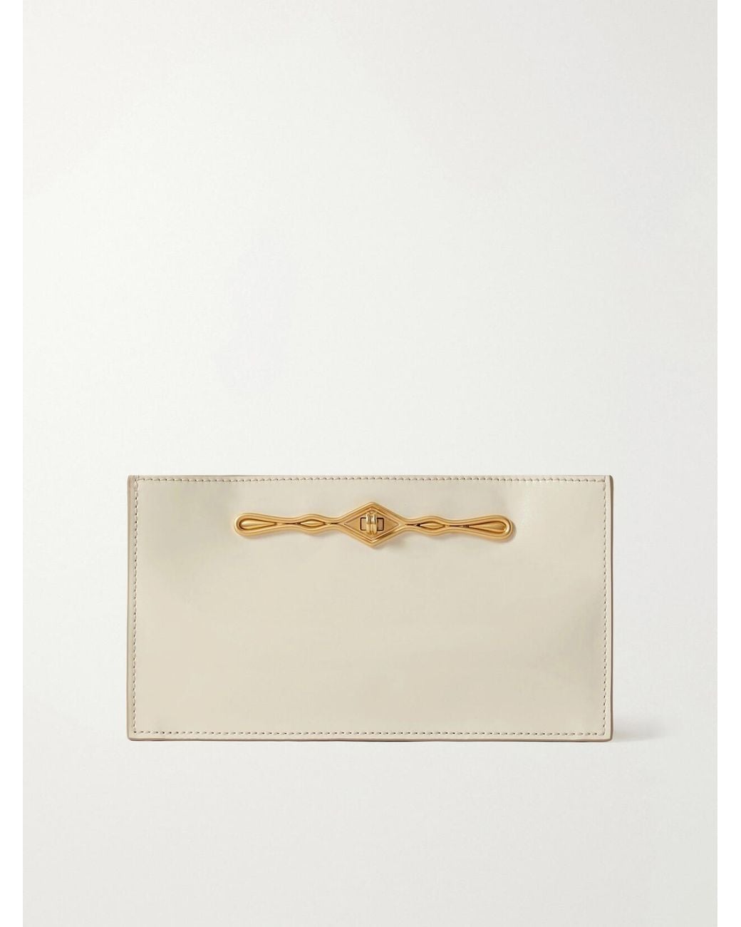 Metier Natural Fernando Jorge Ease Embellished Glossed-Leather Clutch
