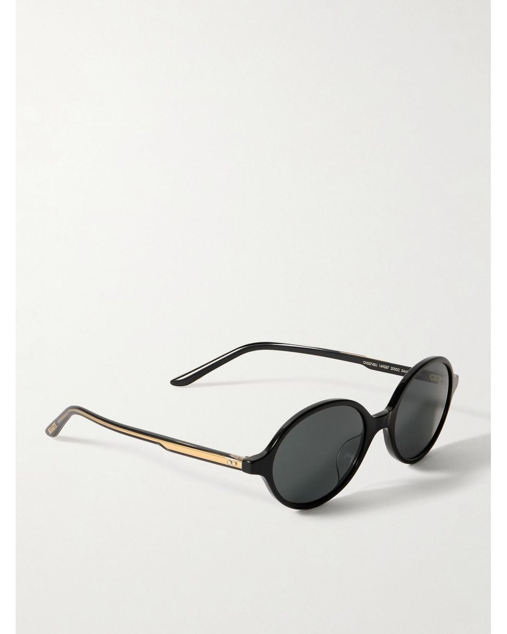 Oliver Peoples Black Khaite 1989C Round-Frame Acetate And-Tone Sunglasses
