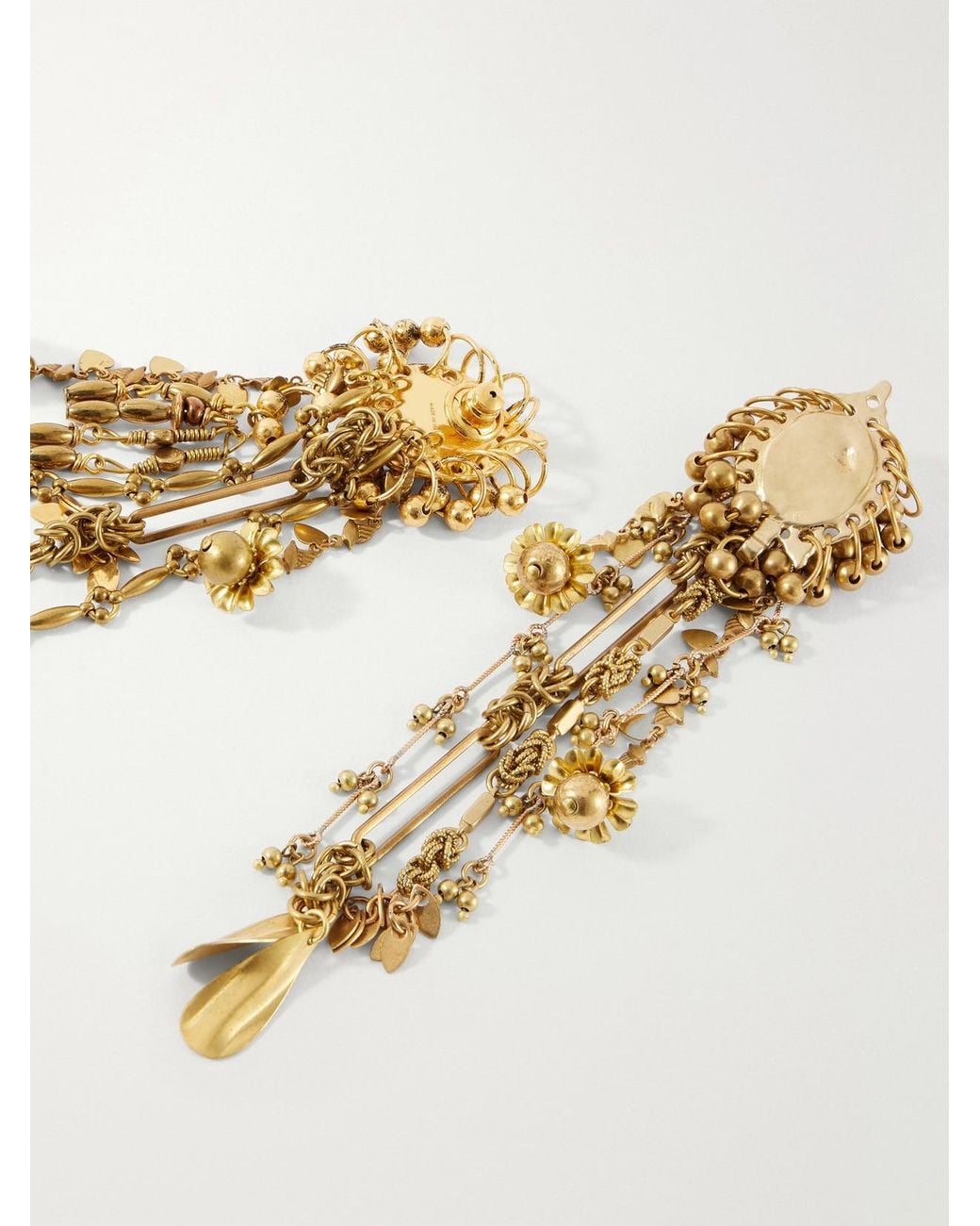 Dries Van Noten Metallic Embellished-Tone Earrings