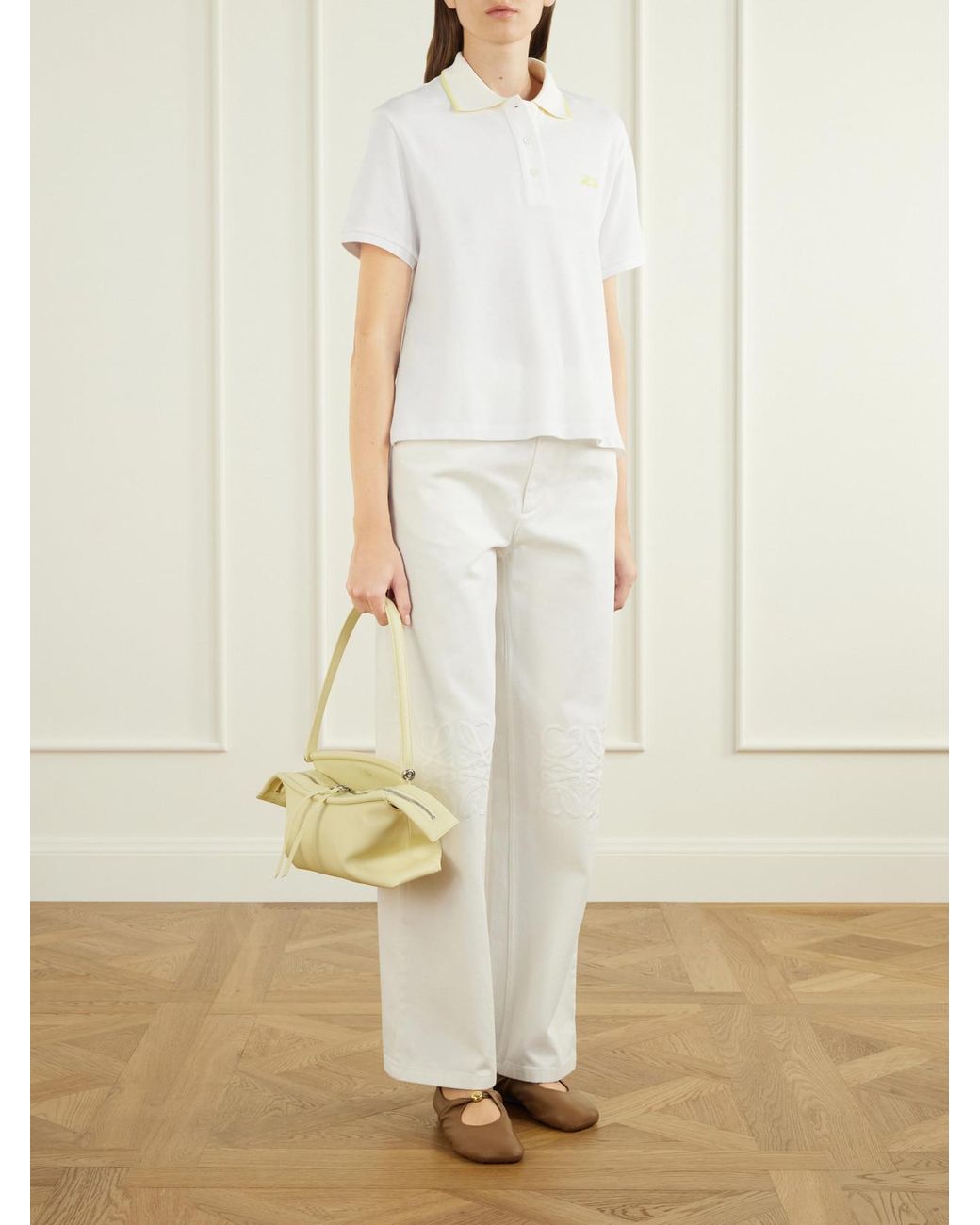 Loewe Yellow Whisker Leather Shoulder Bag