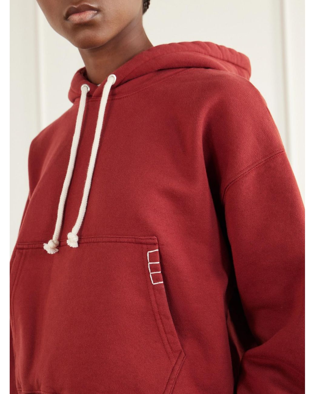 J.W. Anderson Red Tipped Hem Cotton-Jersey Hoodie