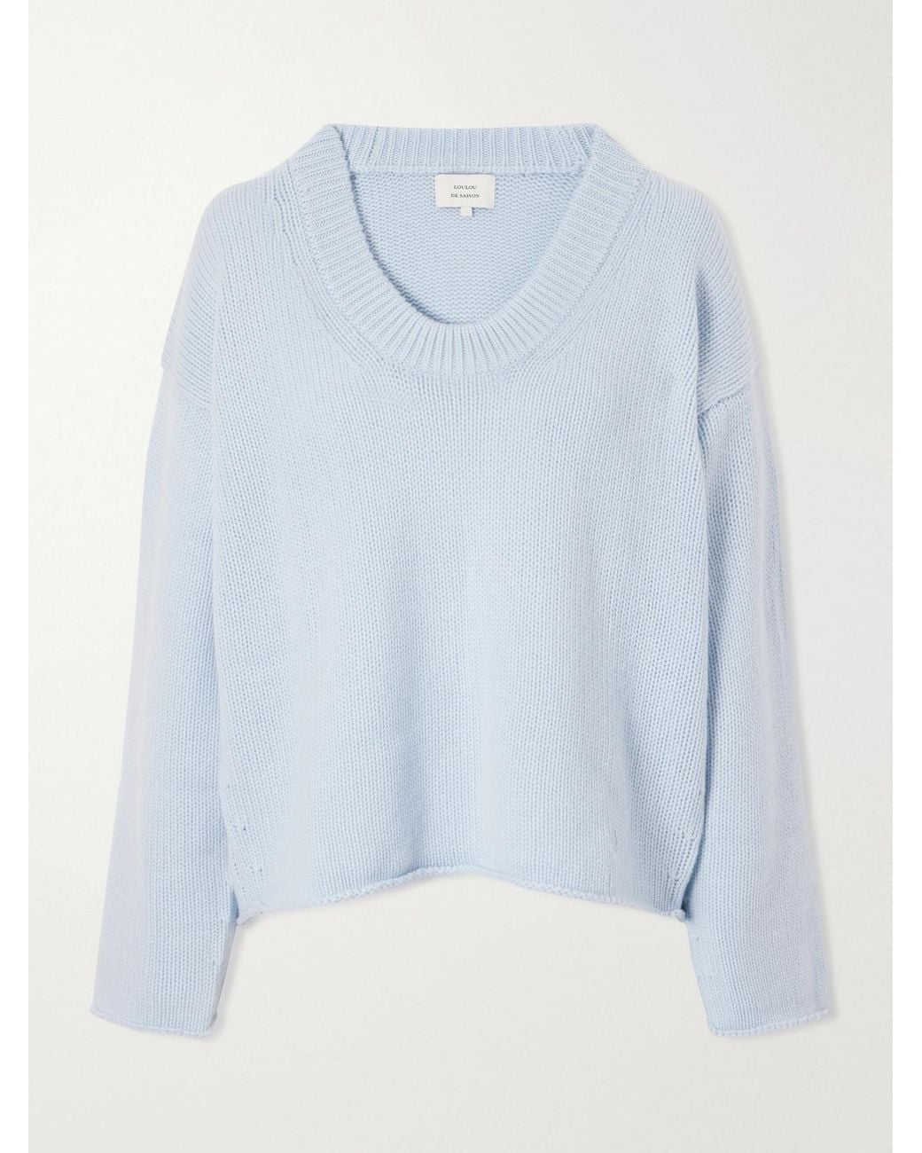 Loulou de Saison Blue Derry Cashmere Sweater