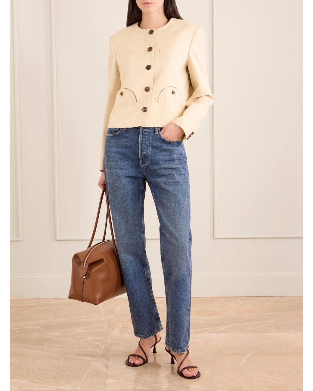 Blazé Milano Natural Danae Woven Jacket