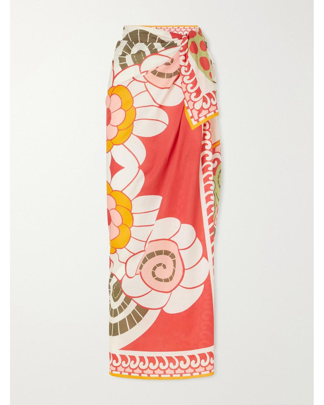 LaDoubleJ Red Pareo Printed Jersey Pareo