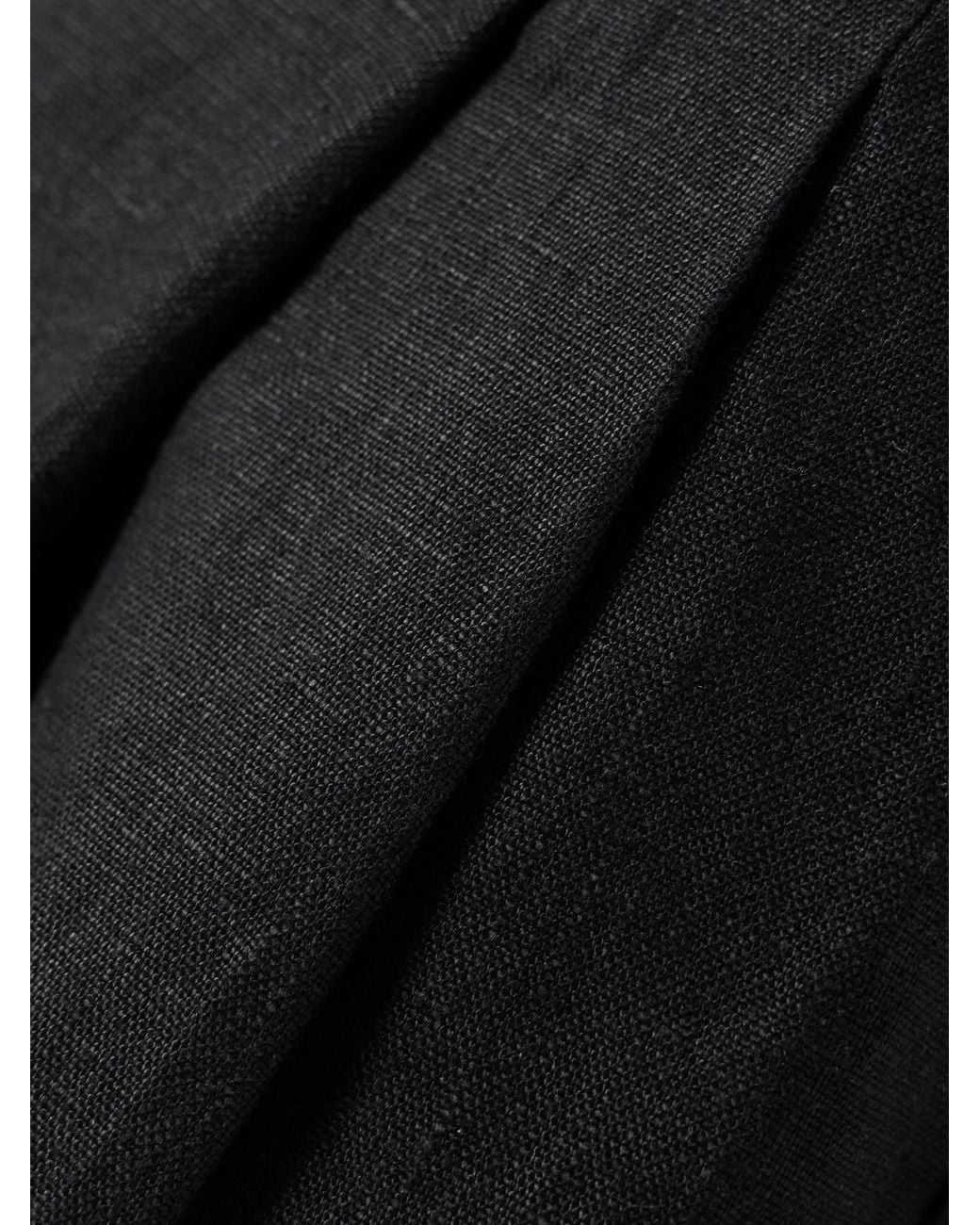 Posse Black Marchello Pleated Linen Shorts