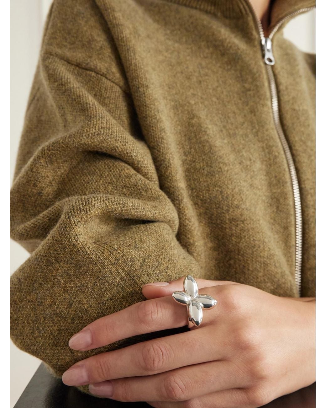 Camille Surault White Rosemarie Sterling Ring
