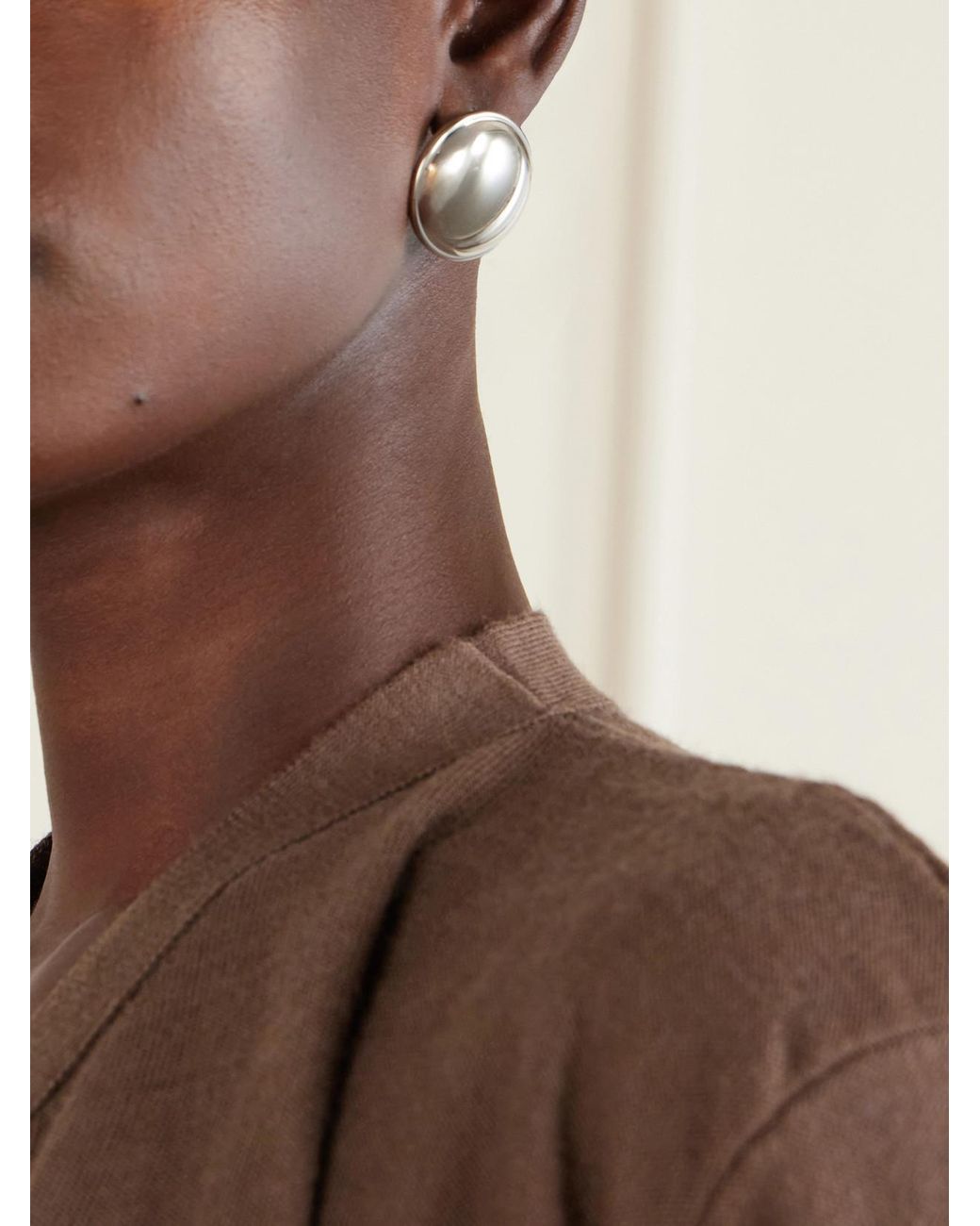 Lemaire White Witch Silverr-Tone Earrings