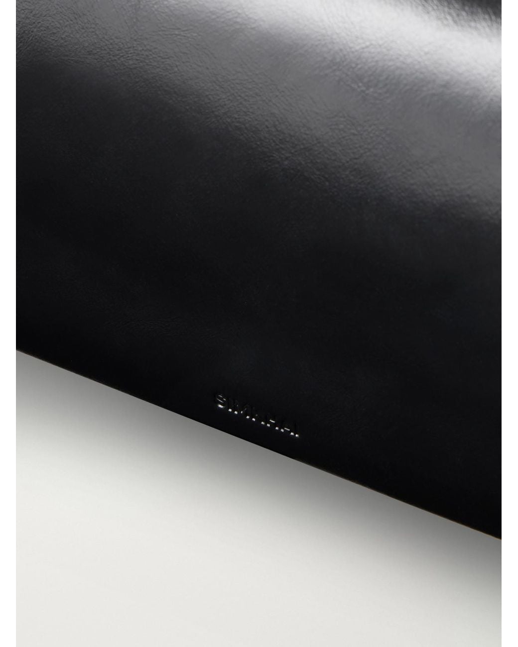 Jonathan Simkhai Black River East-West Moto Leather Clutch Bag