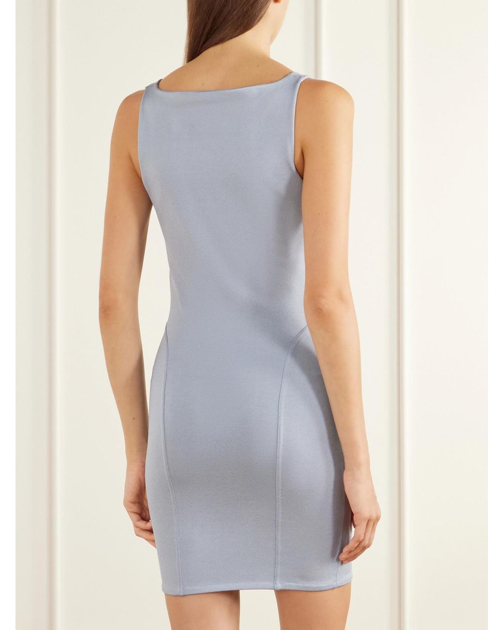Alaïa Blue Stretch-Jersey Mini Dress