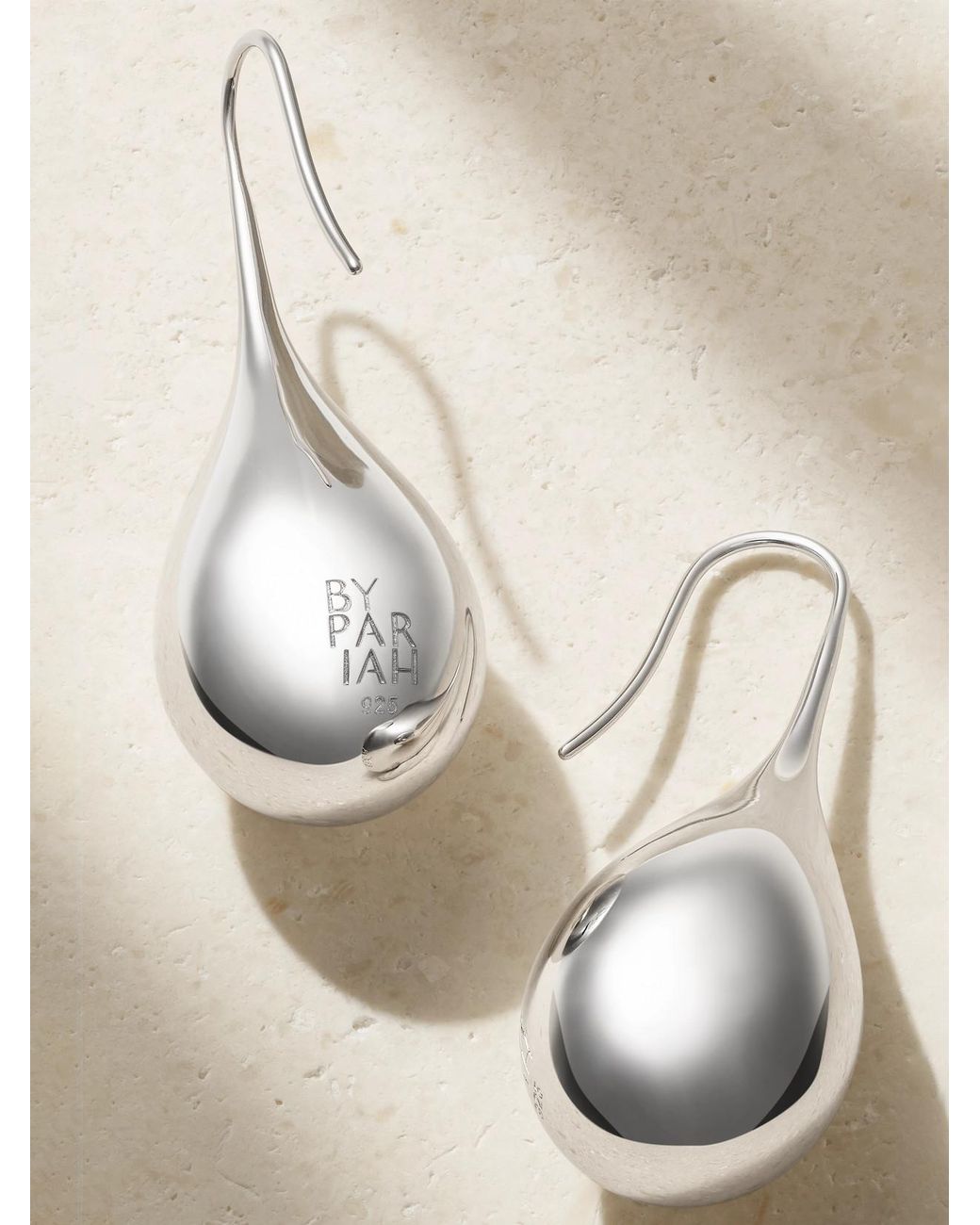 BY PARIAH Natural Drop Large Recycled Sterling Earrings