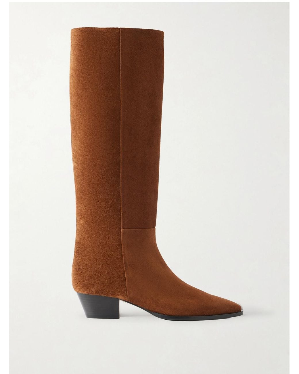 Aeyde Brown Medea 40 Suede Knee Boots