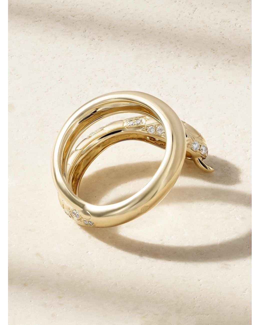 Yvonne Léon Natural Python 9-Karat Multi-Stone Ring