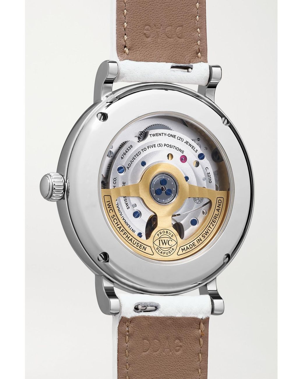 Iwc Gray Portofino Automatic Stainless Steel Diamond Watch