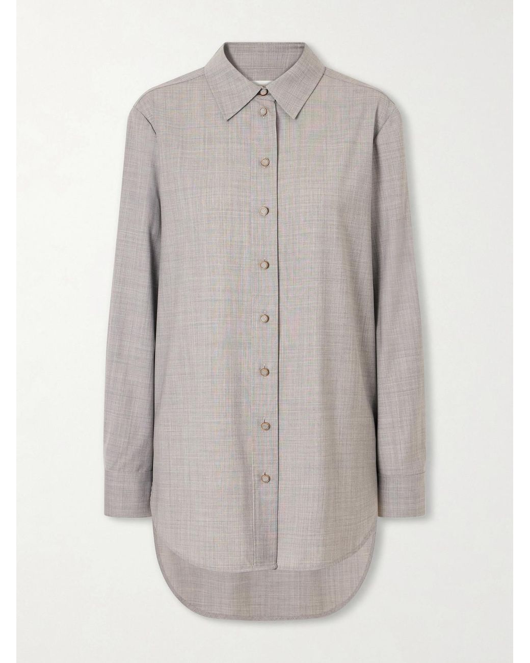 Zimmermann Gray Valiant Wool Shirt