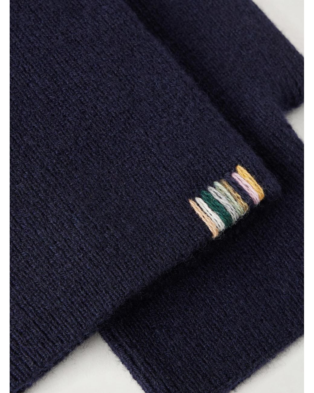Extreme Cashmere Blue Mouffle Knitted Cashmere-Blend Fingerless Gloves