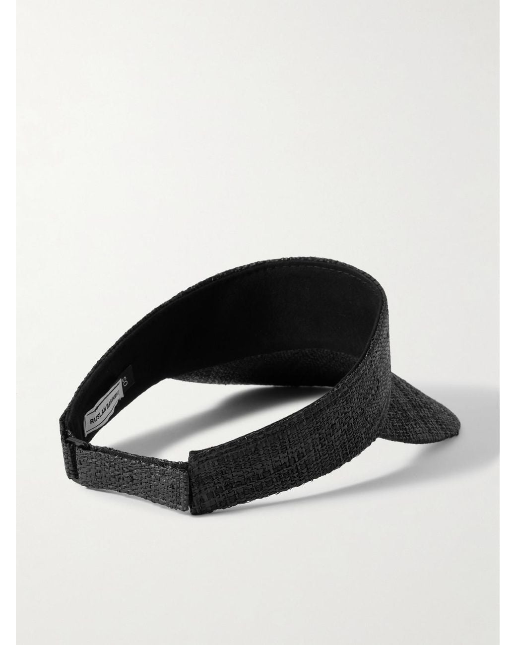 Ruslan Baginskiy Black Embroidered Straw Visor