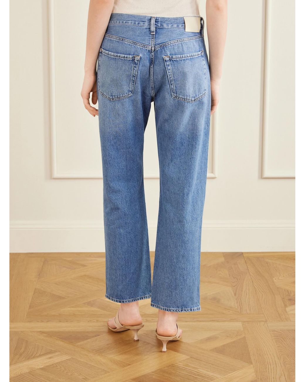 Citizens of Humanity Blue Winslow Mid-Rise Straight-Leg Boyfriend Jeans