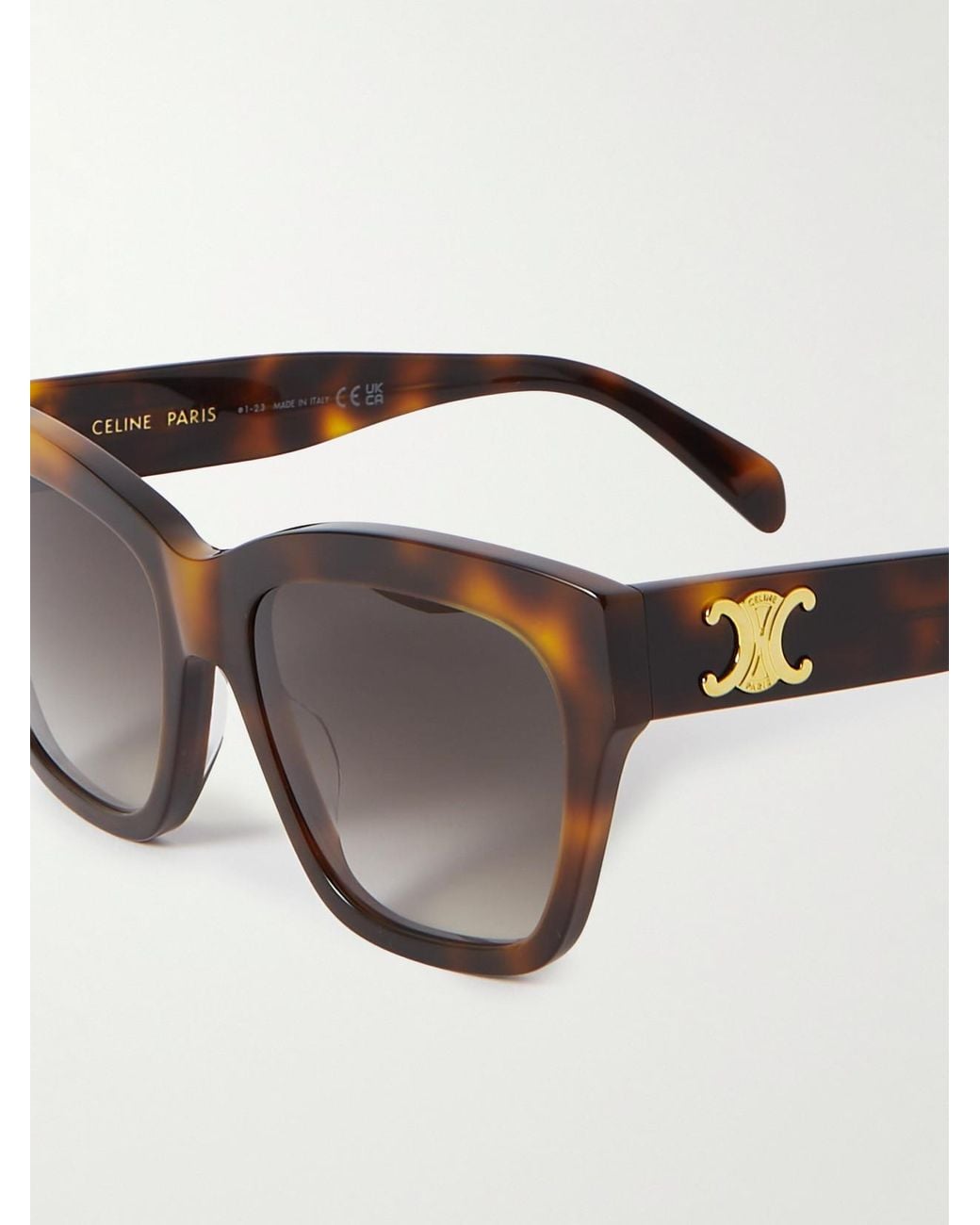 Céline Multicolor Triomphe Square-Frame Acetate Sunglasses