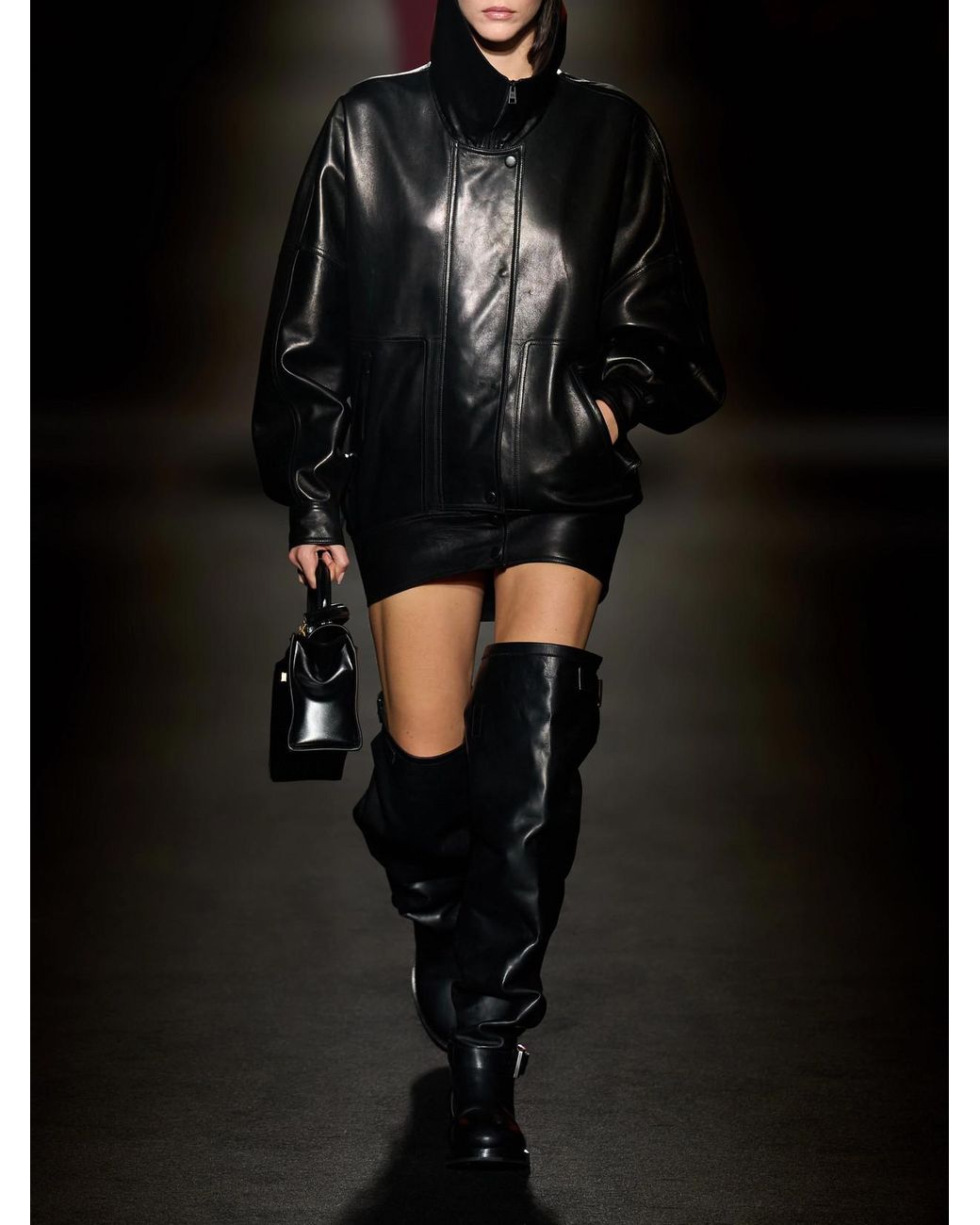 Balenciaga Black Leather Biker Jacket