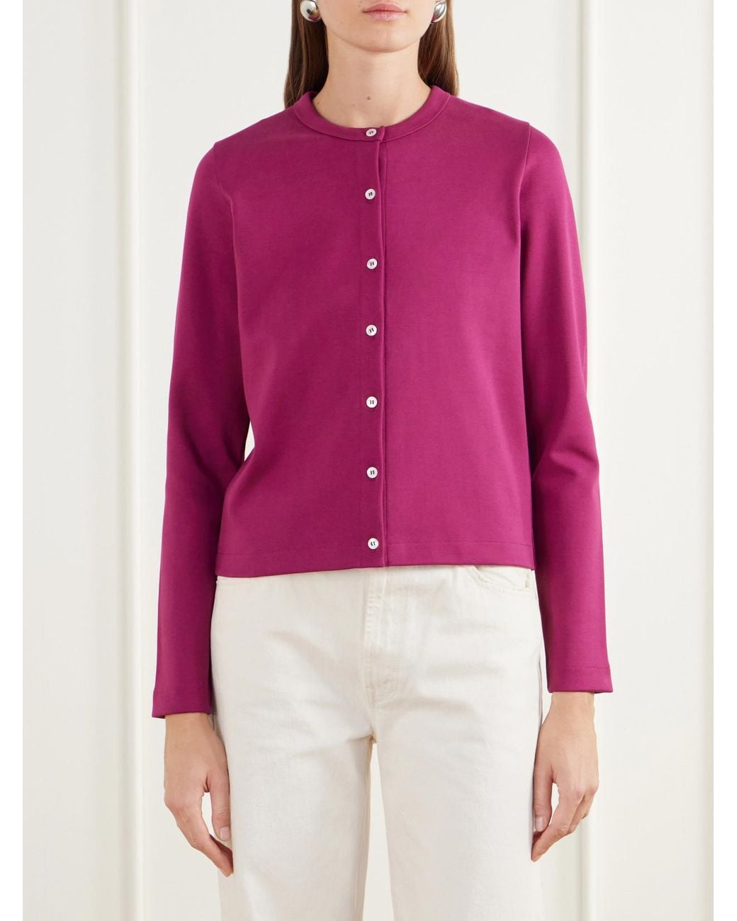 Flore Flore Pink Poppy Organic Cotton-Jersey Cardigan