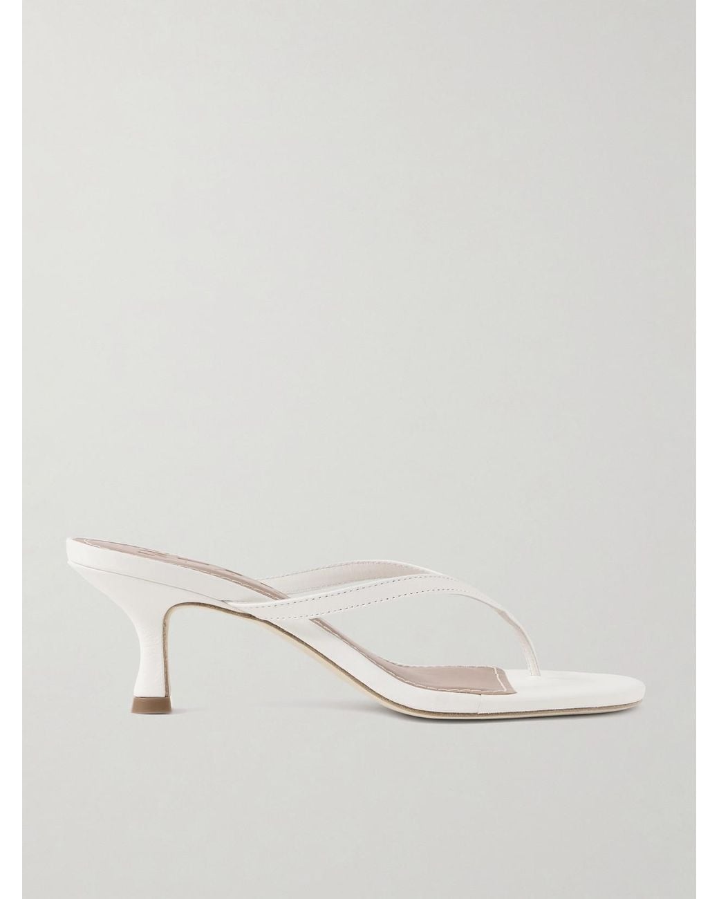 Staud Natural Freja Leather Sandals