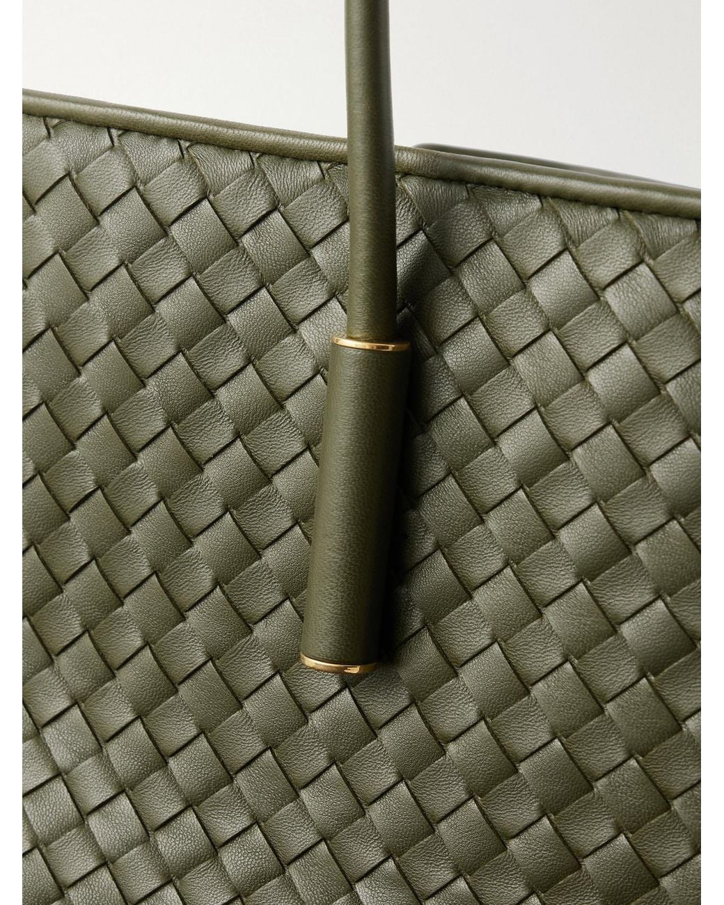 Bottega Veneta Green Barbara Intrecciato Leather Tote