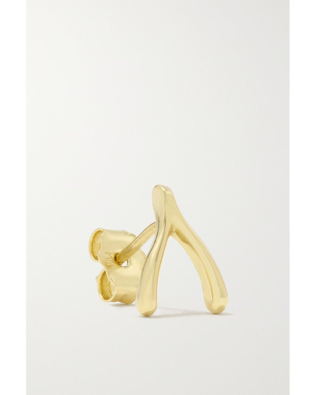 Jennifer Meyer Natural Mini Wishbone 18-Karat Earrings