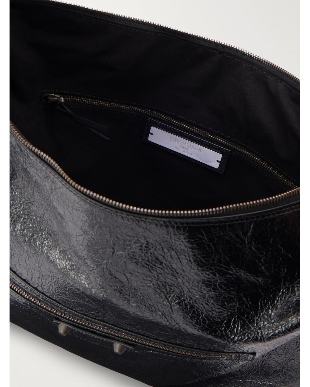 Balenciaga Black Le City Hobo Large Embellished Leather Shoulder Bag