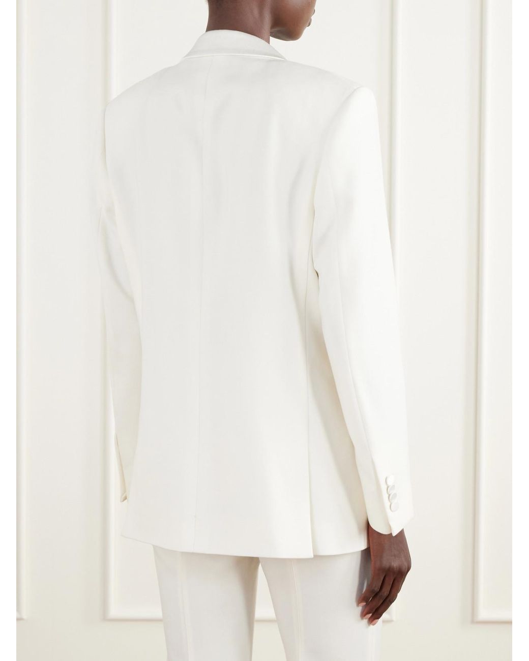 Gabriela Hearst White Ivy Wool-Woven Blazer