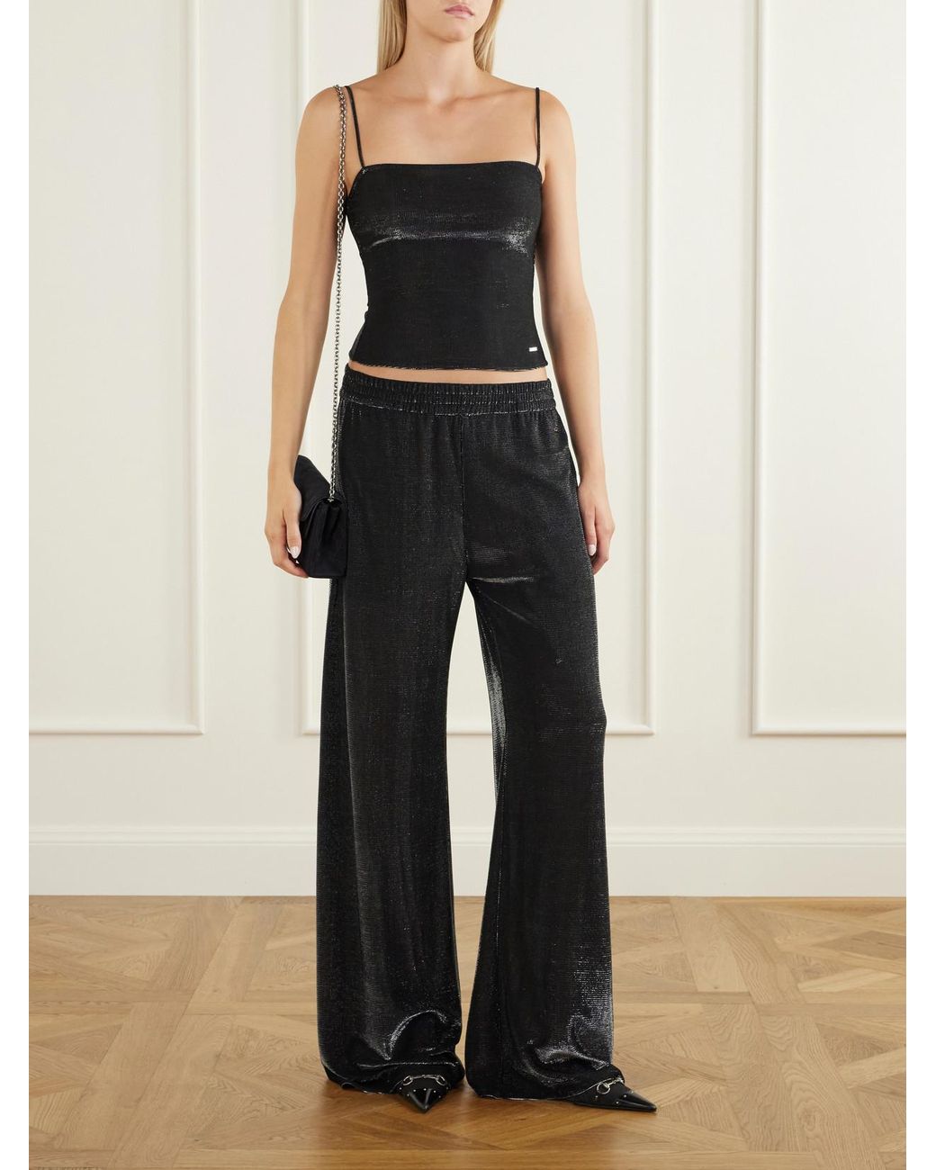 Gucci Black Wide-Leg Jersey Pants