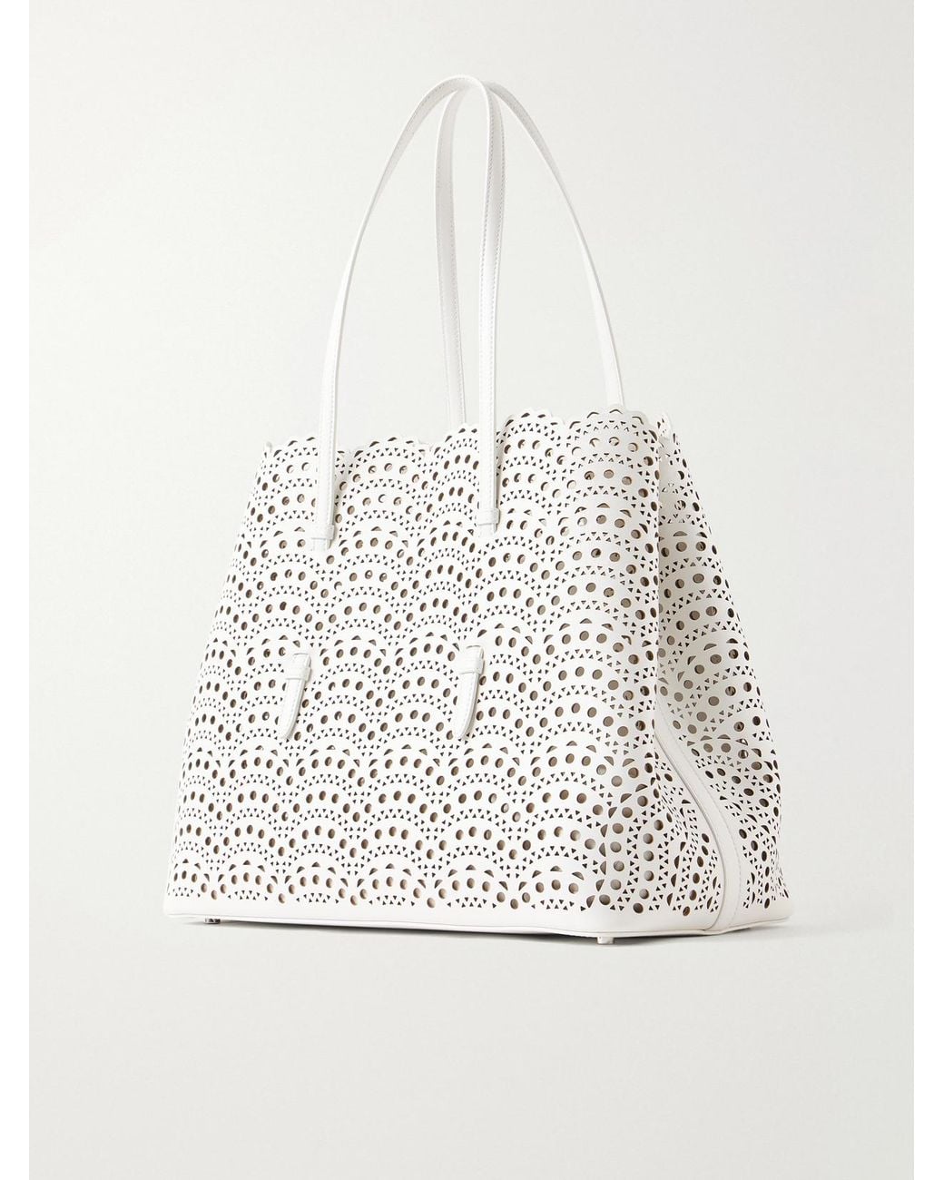 Alaïa Natural Mina Laser-Cut Leather Tote