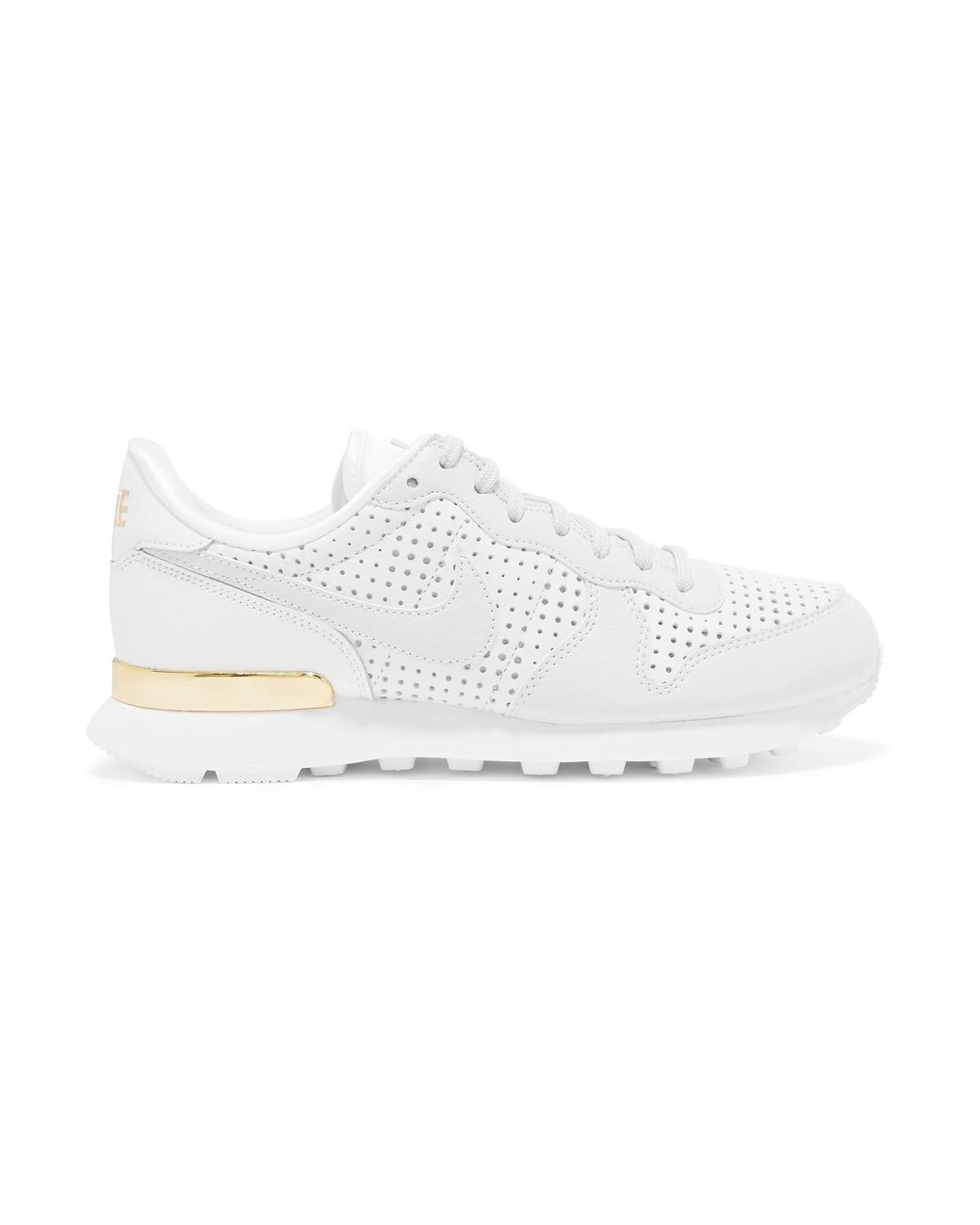 zoel sneakers in white perforated leather