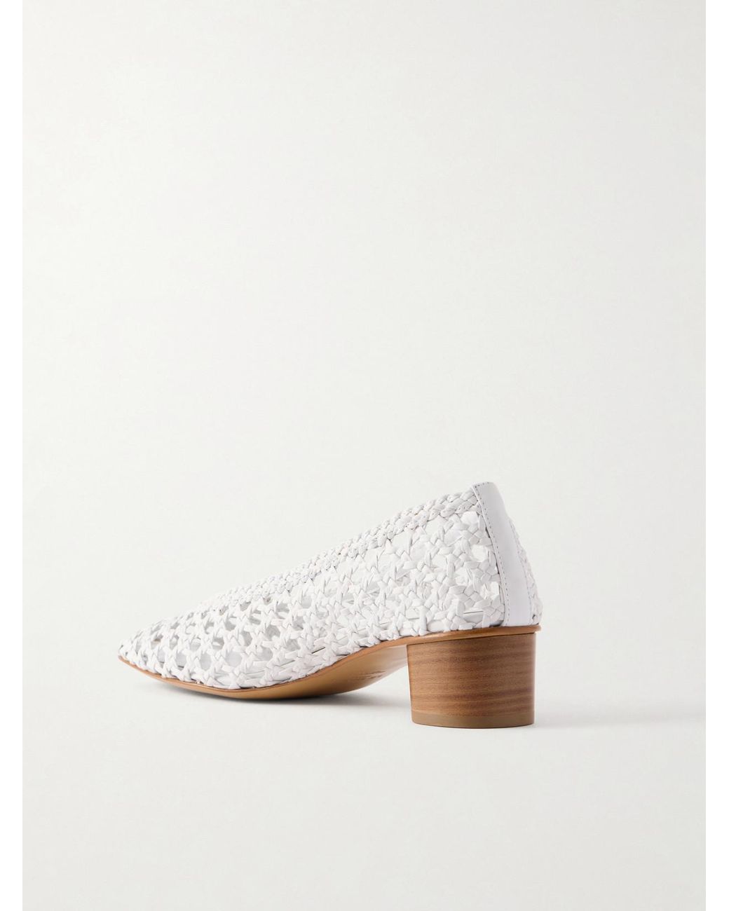 Le Monde Beryl Natural Woven 40 Leather Pumps