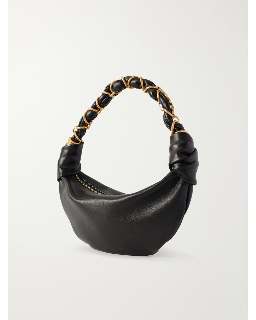 Saint Laurent Black Amalia Mini Leather Top-Handle Bag