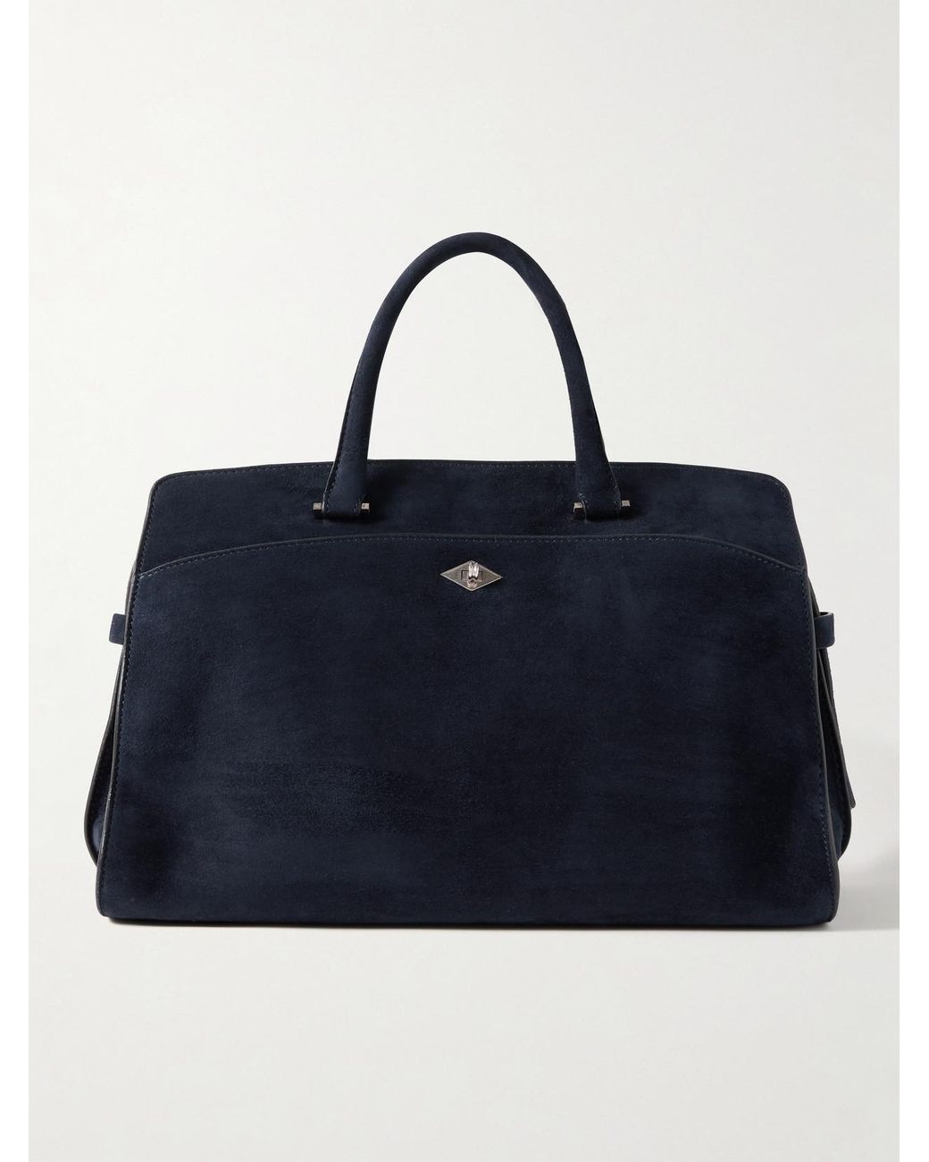 Metier Blue Private Eye Medium Suede Tote
