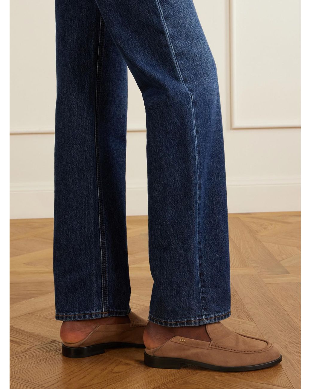 Tod's White Logo-Detailed Suede Loafers