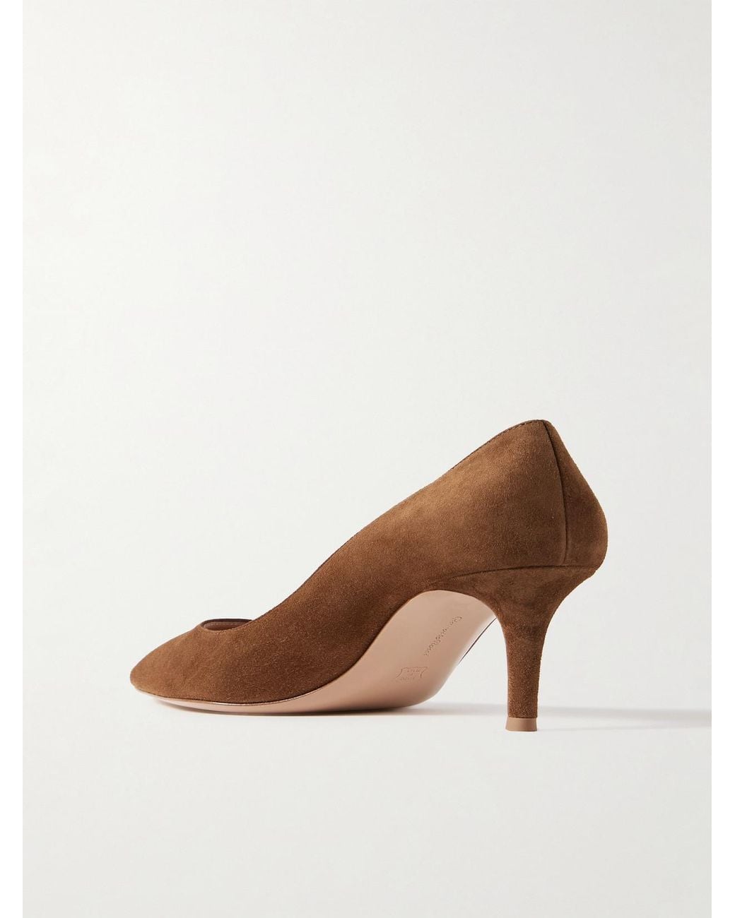 Gianvito Rossi Brown Gianvito 70 Suede Pumps