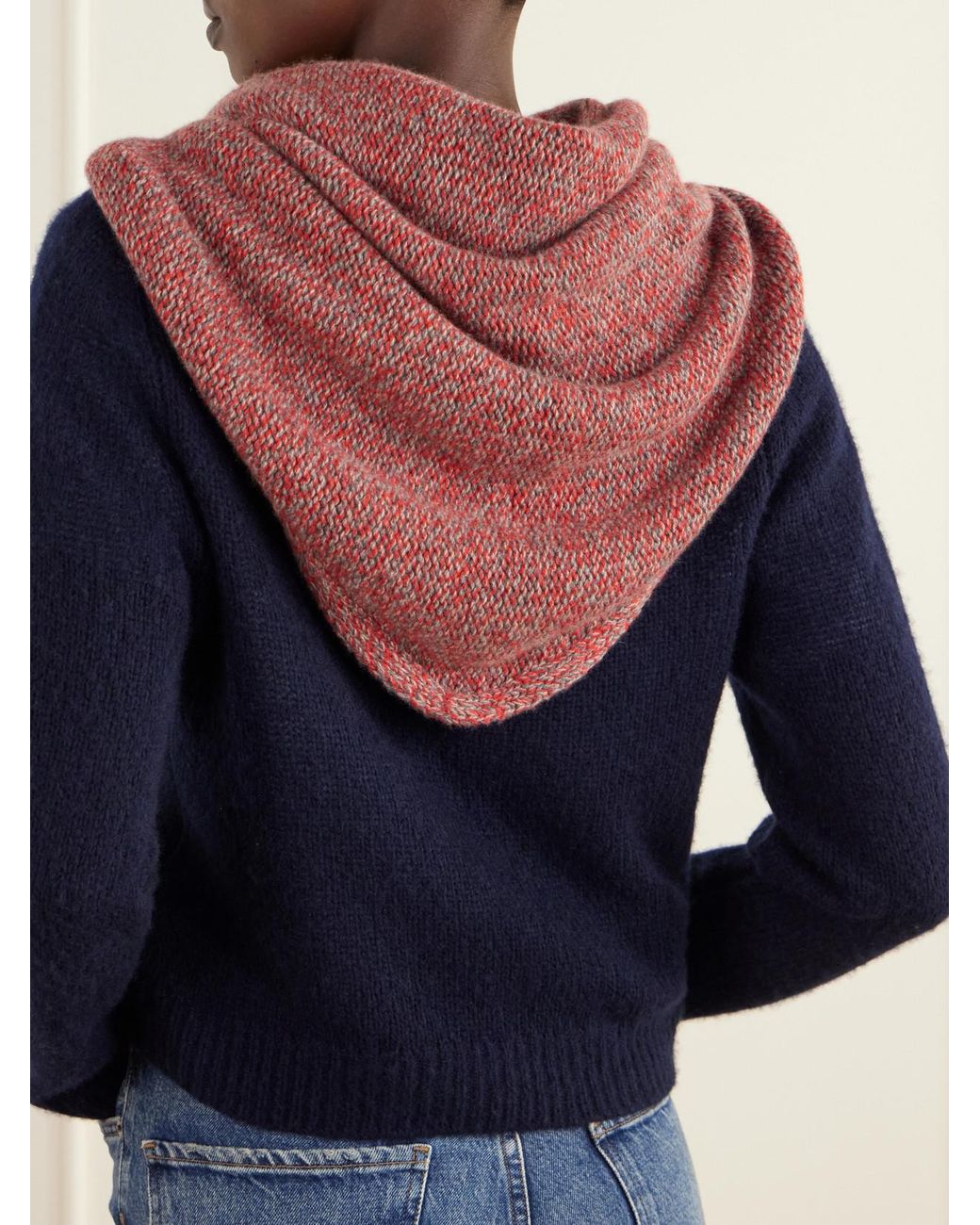 Johnstons Red Keill Triangle Cashmere Scarf