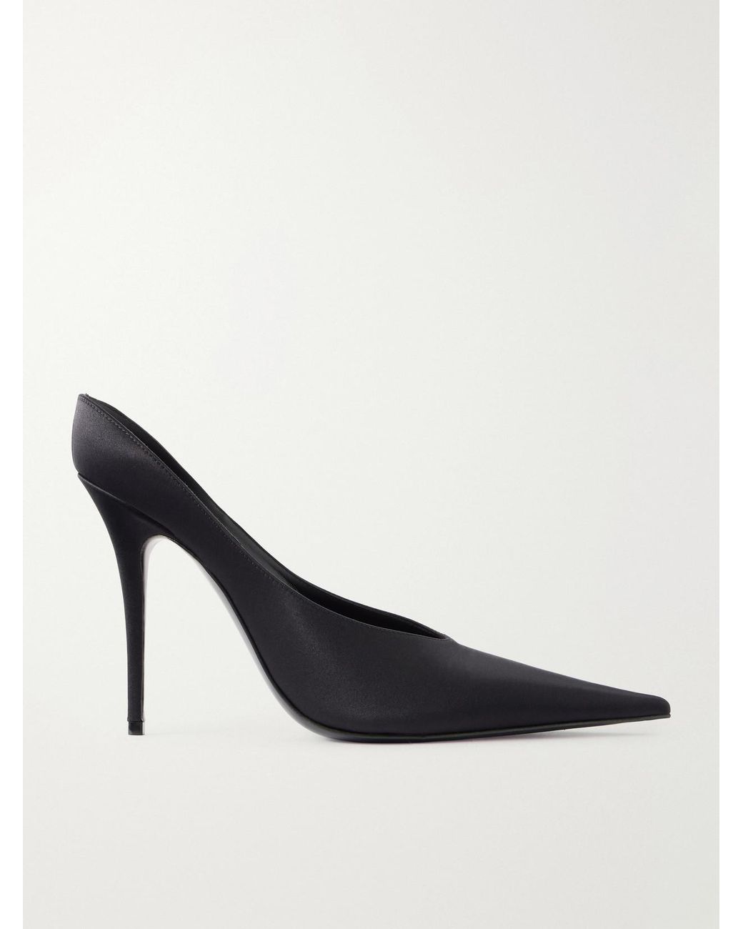 AMINA MUADDI Black Anok 105 Satin Pumps