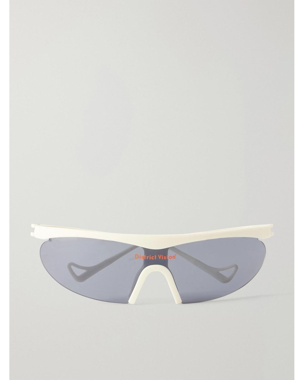 District Vision Yellow Koharu Semi-Rimless D-Frame Polycarbonate Sunglasses