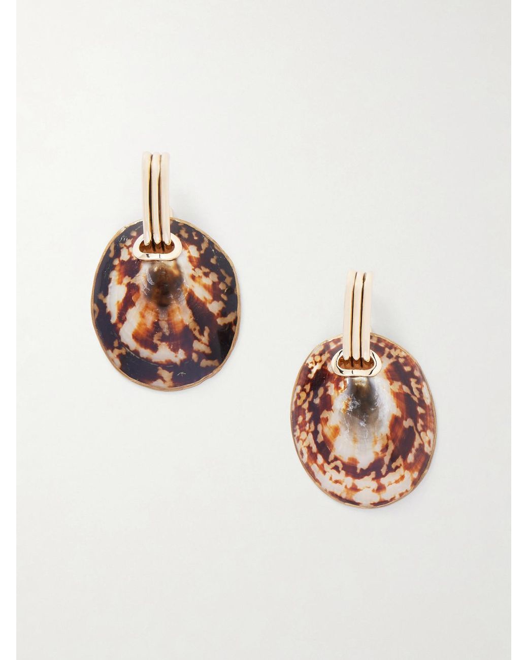 Tory Burch Metallic Shell Drop Earrings