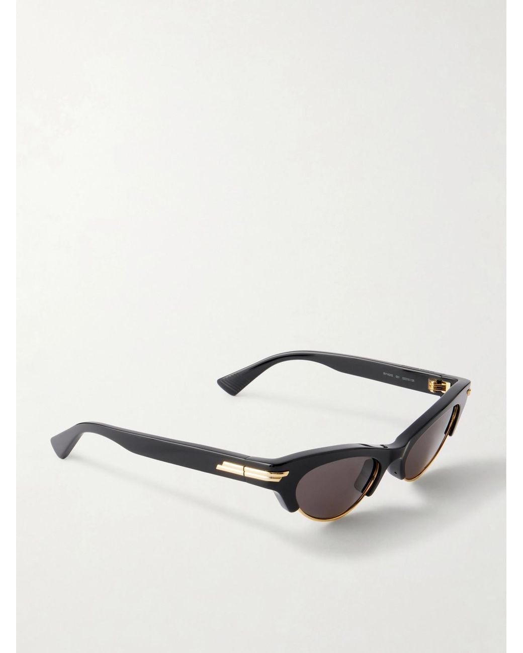 Bottega Veneta Black Cat-Eye Acetate Sunglasses