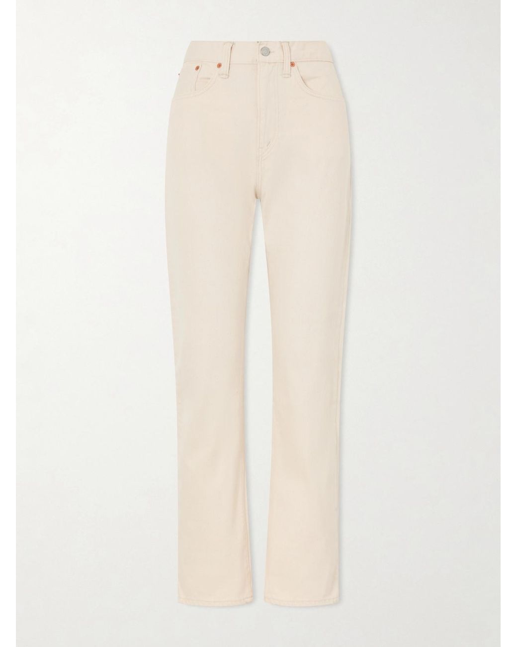 RRL Natural Mid-Rise Straight-Leg Jeans