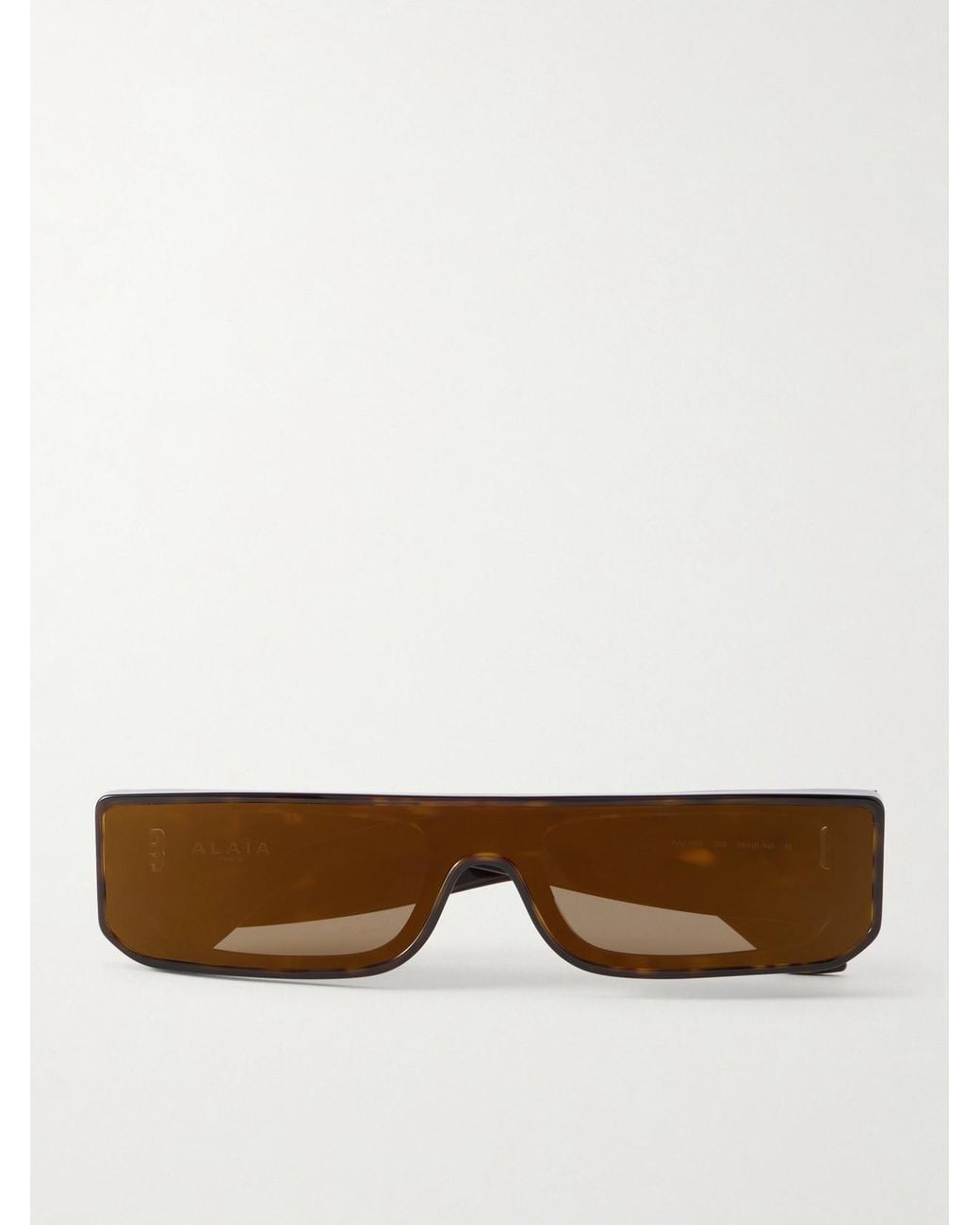 Alaïa Gray Square-Frame Tortoiseshell Recycled-Acetate Sunglasses