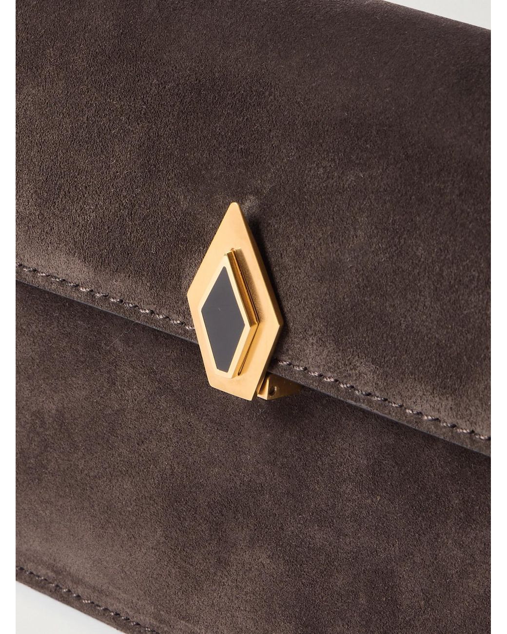 Metier Brown Parallel 22 Small Suede Shoulder Bag